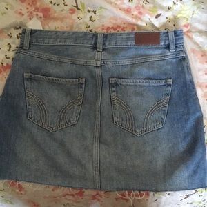 High-Rise Denim Skirt Hollister